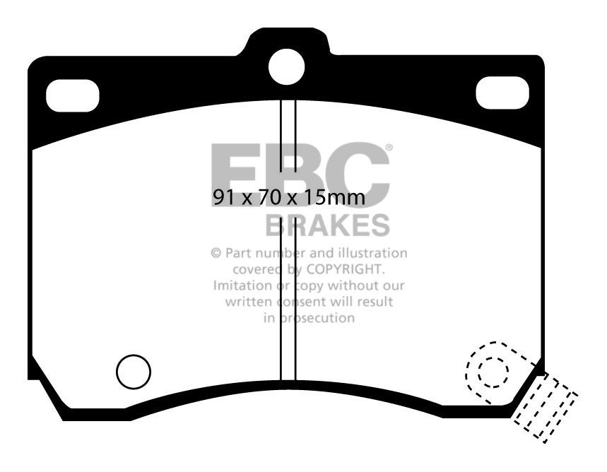 EBC Brakes Mazda MX3 1.6 91-97 Remblokken voorzijde