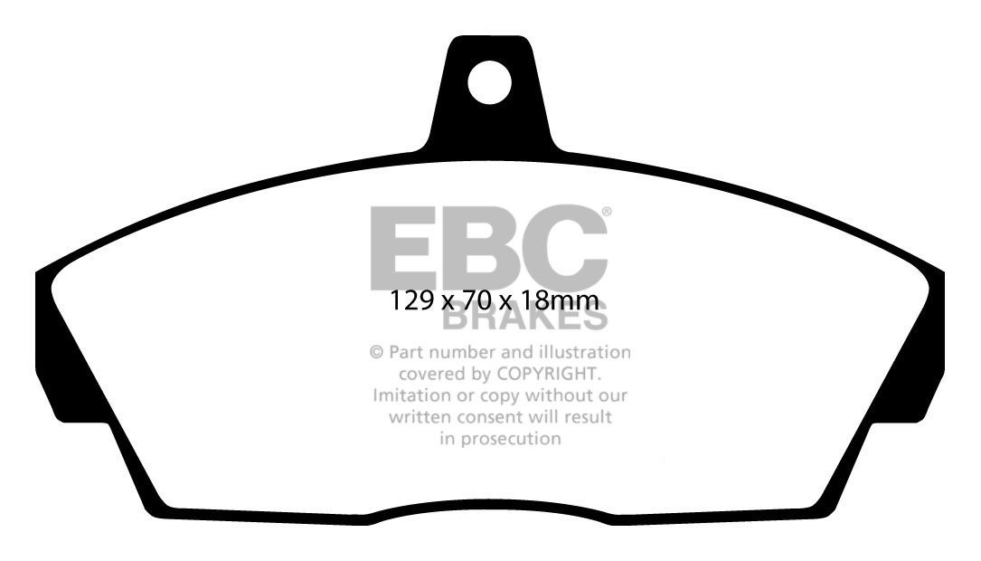 EBC Brakes TVR Grantura 1.8 64-65 Remblokken voorzijde greenstuf