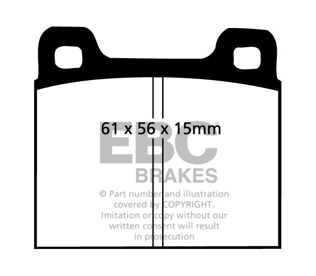 EBC Brakes AUDI 75 1.7 69-72 Remblokken voorzijde
