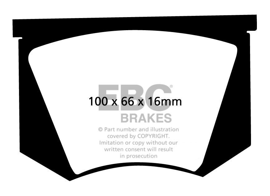 EBC Brakes AC Cobra 7.0 64-66 Remblokken achterzijde