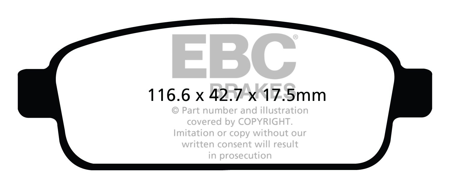 EBC Brakes OPEL Astra J 1.4 -100 2009-.. Remblokken achterzijde