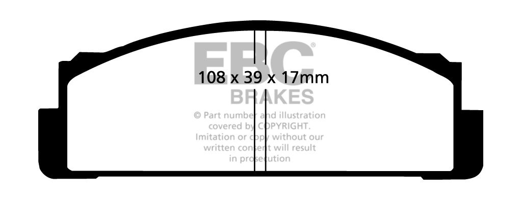 EBC Brakes PONTIAC Firebird 3.4 1993 Remblokken achterzijde