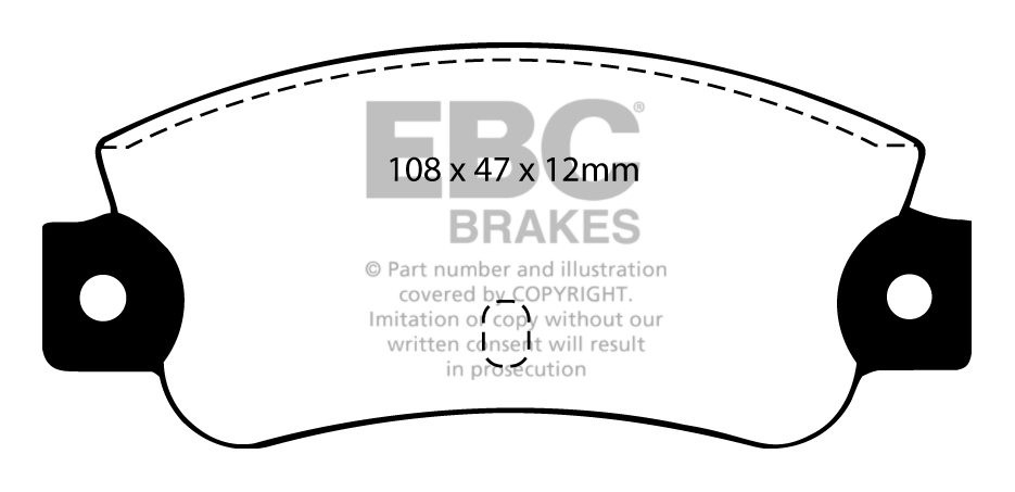 EBC Brakes LANCIA Dedra 1.8 96-99 Remblokken achterzijde