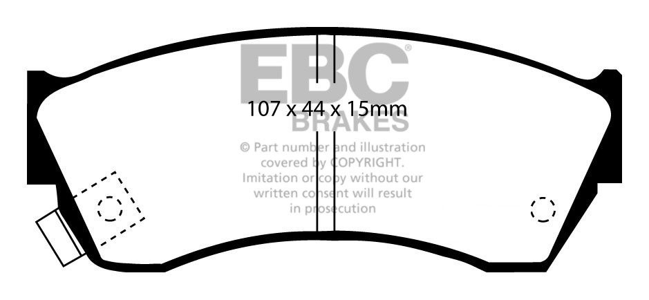 EBC Brakes SUZUKI Swift 1.3 (AB35S) 89-92 Remblokken voorzijde g
