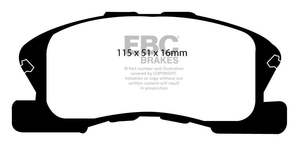 EBC Brakes DAIHATSU YRV 1.3 4WD 2001-2006 Remblokken voorzijde