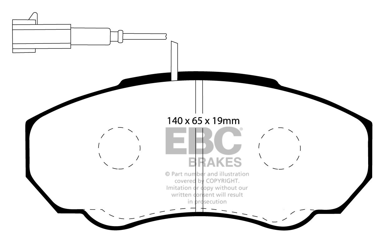 EBC Brakes FIAT BEDRIJFSWAGEN Ducato 1.9 D 2001-2006 Remblokken