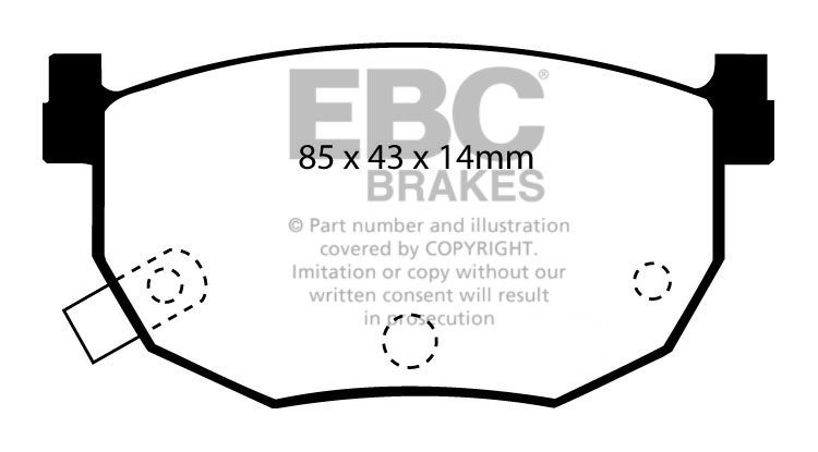 EBC Brakes HYUNDAI Coupe 1.6 2002-2009 Remblokken achterzijde gr
