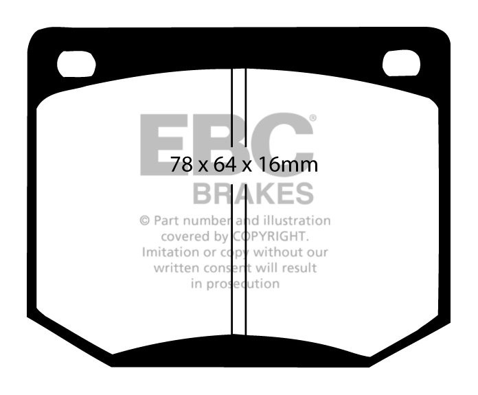 EBC Brakes SAAB 99 2.0 75-84 Remblokken voorzijde greenstuff