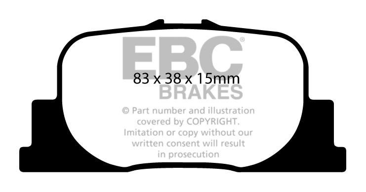 EBC Brakes TOYOTA Camry 2.4 (ACV30)(EU) 2001-2004 Remblokken ach