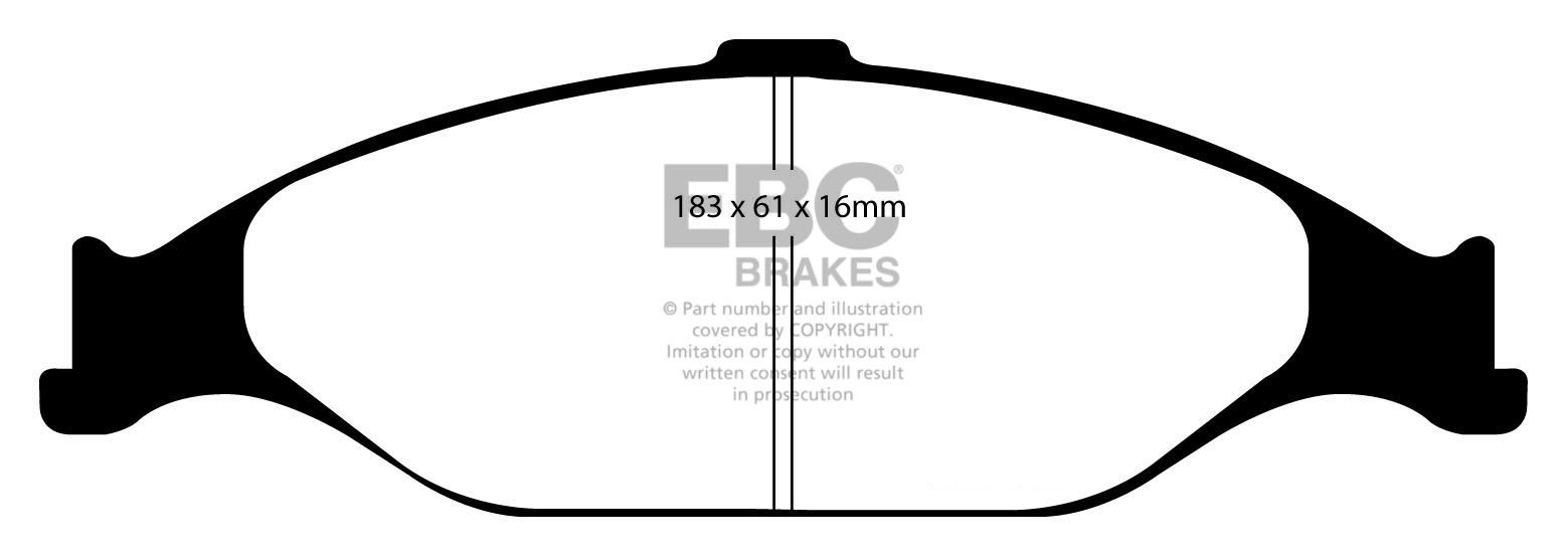 EBC Brakes PEUGEOT 204 1.4 68-72 Remblokken voorzijde