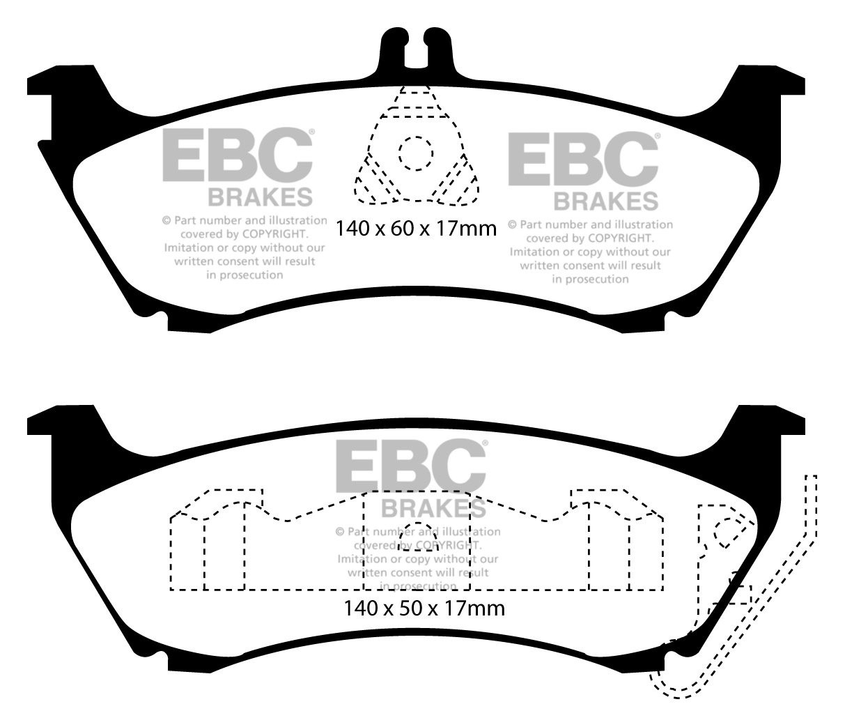EBC Brakes MERCEDES M-Class (W163) ML320 (3.2) 99-2000 Remblokke