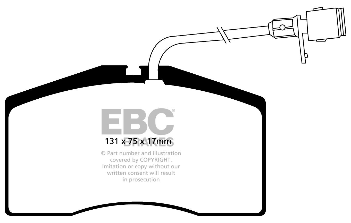 EBC Brakes VW Phaeton 4.2 (Brembo) 2003-2008 Remblokken voorzijd