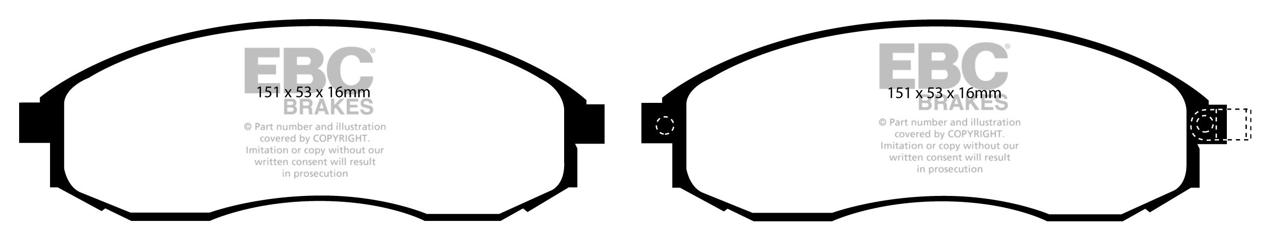 EBC Brakes MITSUBISHI BEDRIJFSWAGEN L 200 2.5 D (K74) 2000-2002