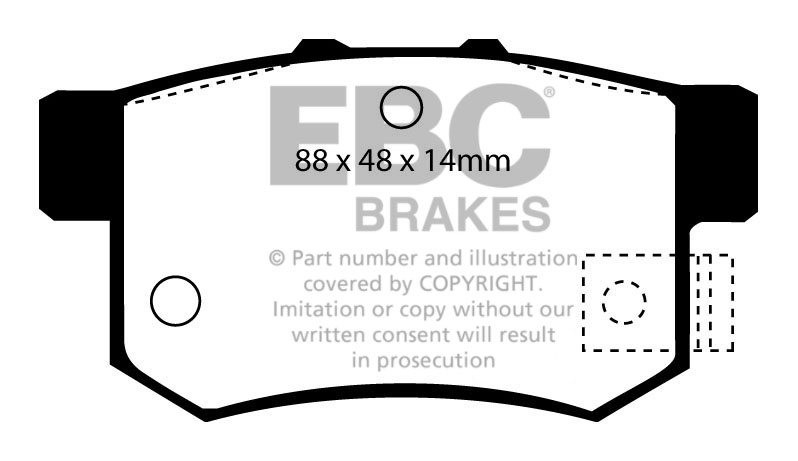 EBC Brakes HONDA Odyssey 2.3 97-99 Remblokken achterzijde