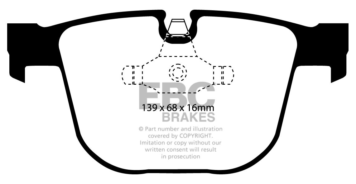 EBC Brakes BMW M6 5.0 (E63) 2005-2010 Remblokken achterzijde