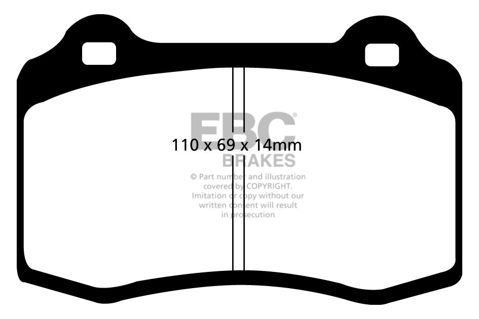 EBC Brakes CADILLAC STS 4.6 (Brembo) 2005-.. Remblokken achterzi
