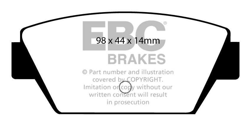 EBC Brakes MITSUBISHI Lancer 1.8 88-90 Remblokken achterzijde
