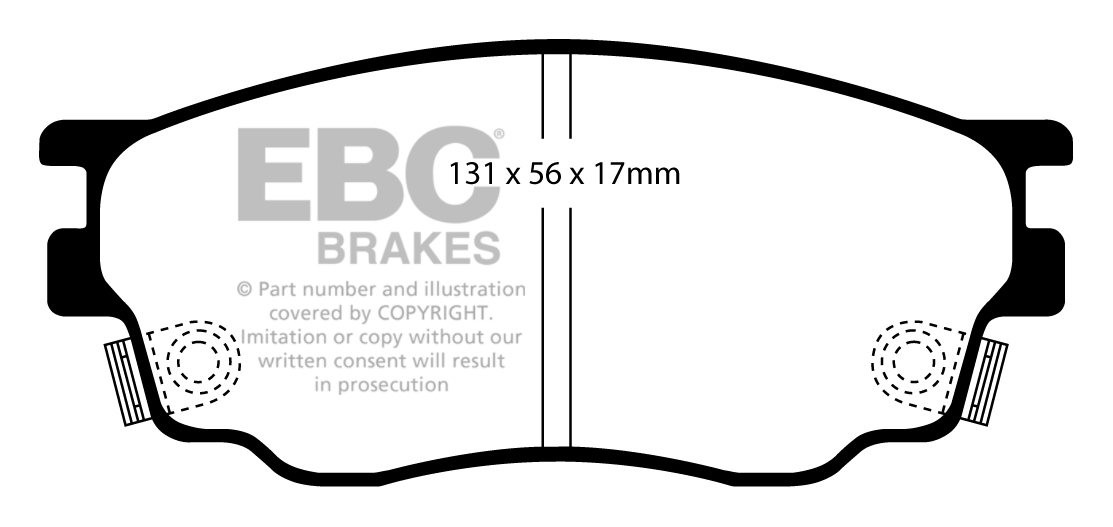 EBC Brakes MAZDA 6 1.8 (GG)(GY) 2002-2008 Remblokken voorzijde