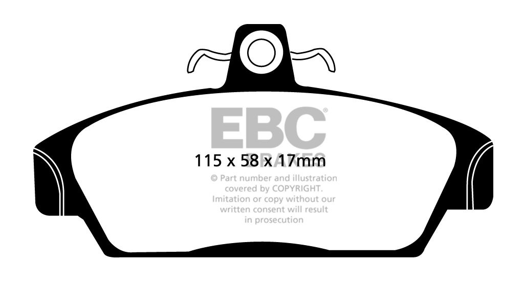EBC Brakes MG F 1.8 95-2002 Remblokken voorzijde