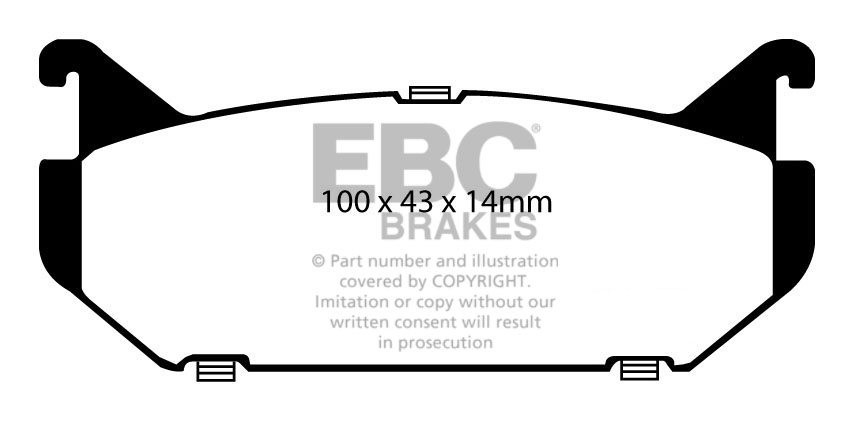 EBC Brakes Mazda 626 2.0 (GE) 92-97 Remblokken achterzijde