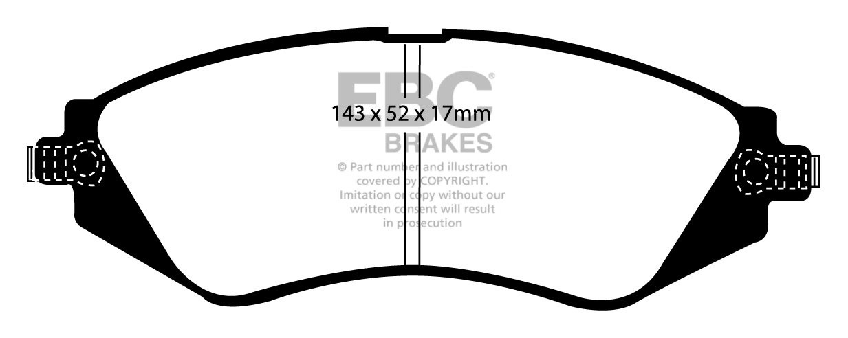 EBC Brakes CHEVROLET Tacuma 1.6 2005-.. Remblokken voorzijde