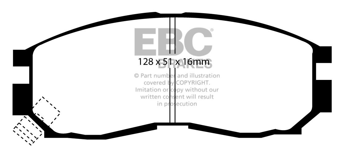 EBC Brakes MITSUBISHI Legnum 1.8 96-2000 Remblokken voorzijde