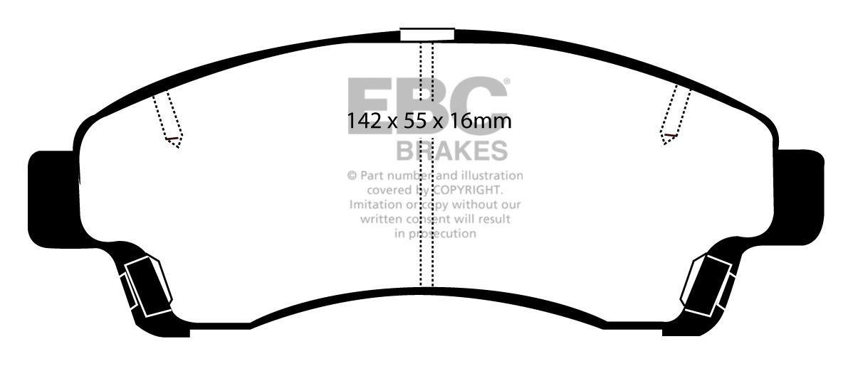 EBC Brakes MAZDA BEDRIJFSWAGEN Pick Up B2.5 D 2WD 96-99 Remblokk