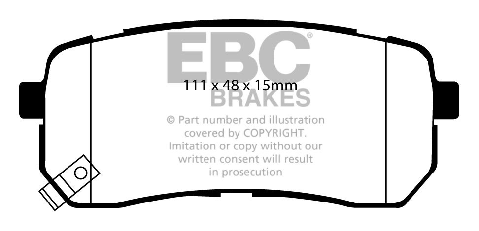EBC Brakes KIA Sedona 2.9 TD 2006-2009 Remblokken achterzijde gr