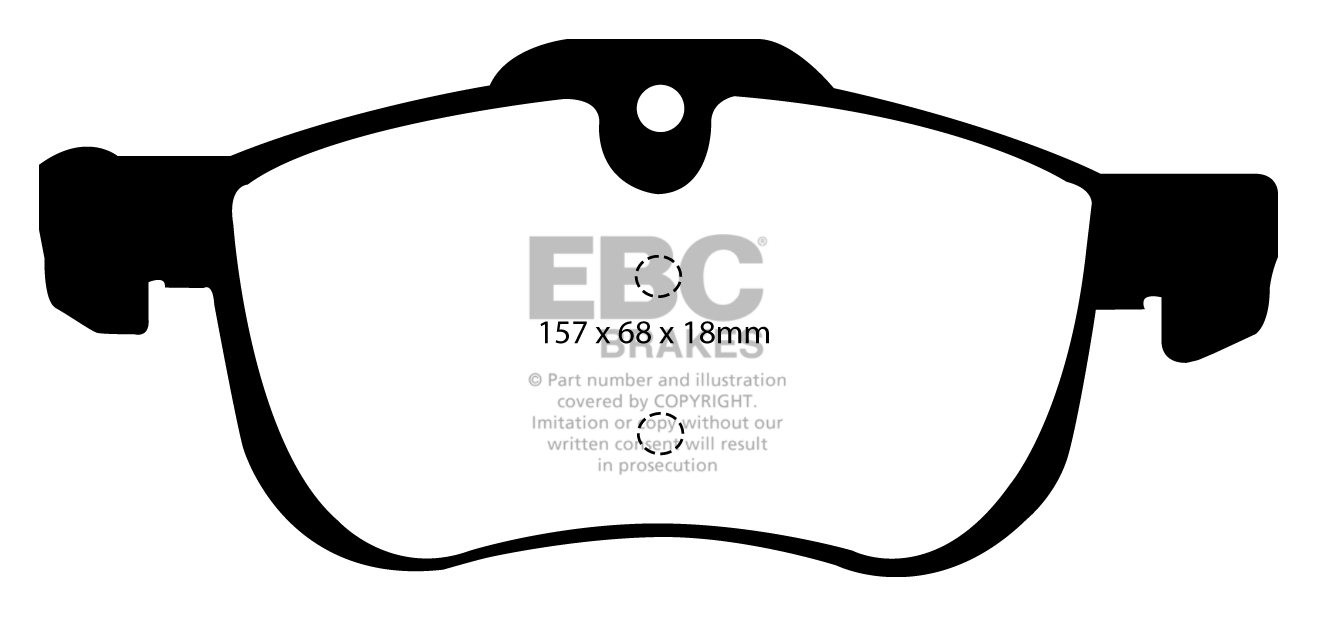 EBC Brakes MG ZT 2.5 (160) 2002-2005 Remblokken voorzijde