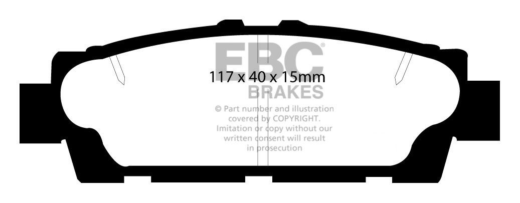 EBC Brakes LEXUS LS400 4.0 90-92 Remblokken achterzijde