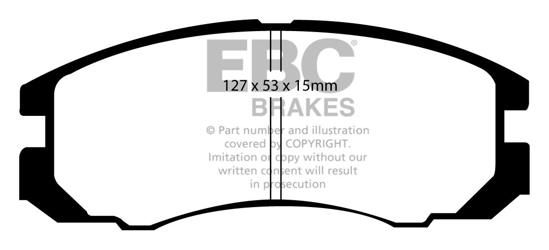 EBC Brakes TOYOTA Camry 2.5 (ABS)(VZV21R) 88-92 Remblokken voorz