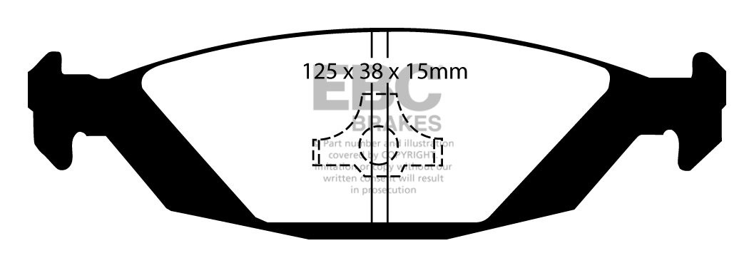 EBC Brakes SAAB 9000 3.0 94-97 Remblokken achterzijde redstuff