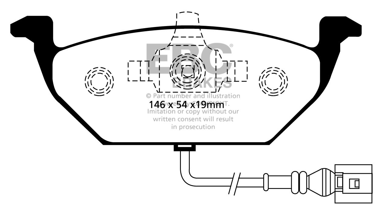EBC Brakes VW BEDRIJFSWAGEN Caddy 1.6 TD 2010-.. Remblokken voor