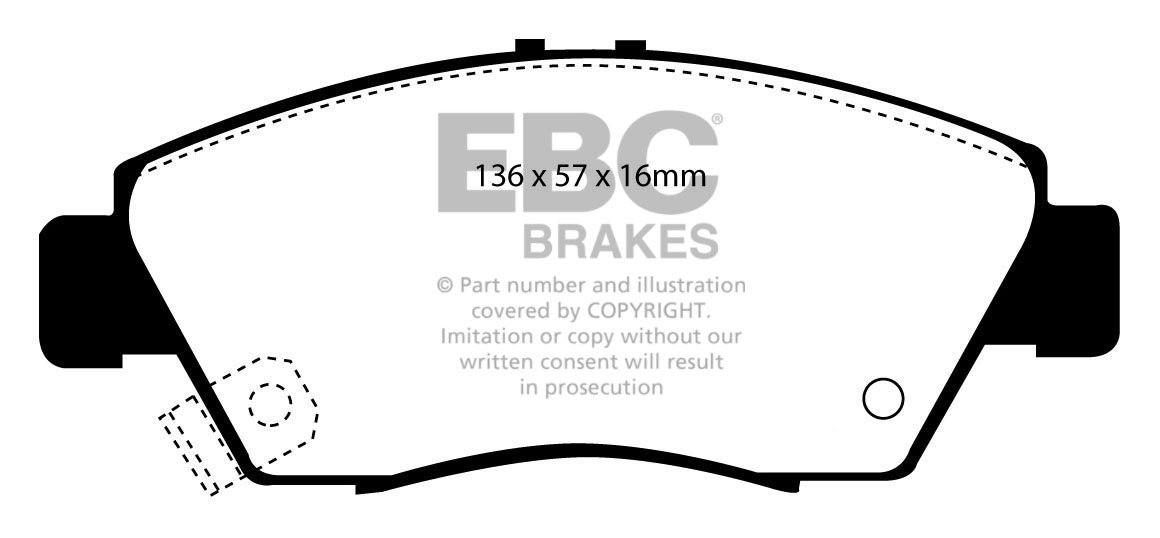 EBC Brakes HONDA Civic 1.4 hybrid 2006-.. Remblokken voorzijde