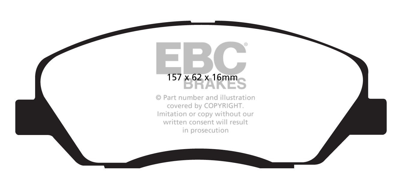 EBC Brakes HYUNDAI Santa Fe 2.2 TD 2006-.. Remblokken voorzijde
