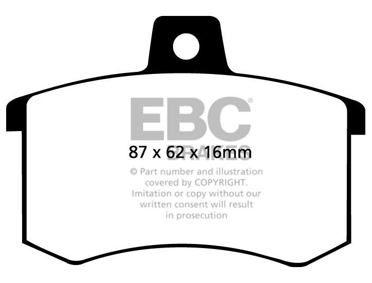 EBC Brakes AUDI V8 4.2 91-94 Remblokken achterzijde yellowstuff