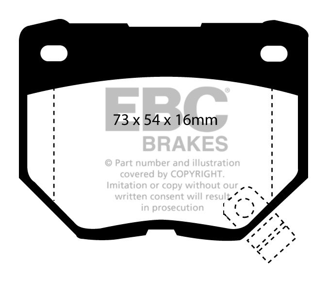 EBC Brakes NISSAN Skyline (R34) 2.5 GT (200) 98-2003 Remblokken
