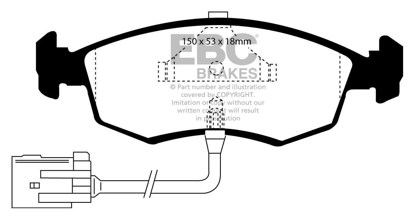 EBC Brakes FORD Granada 2.0 92-94 Remblokken voorzijde