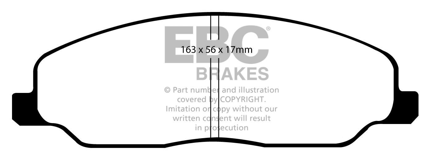 EBC Brakes FORD Mustang 4.0 2005-2010 Remblokken voorzijde yello