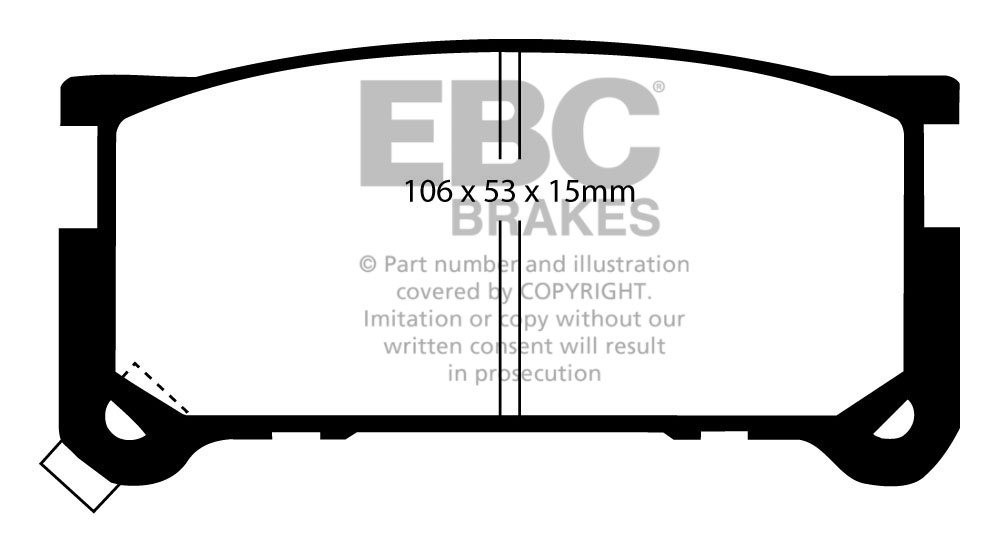 EBC Brakes SUBARU Series 1/2/L 1.8 (AW4) 84-86 Remblokken voorzi