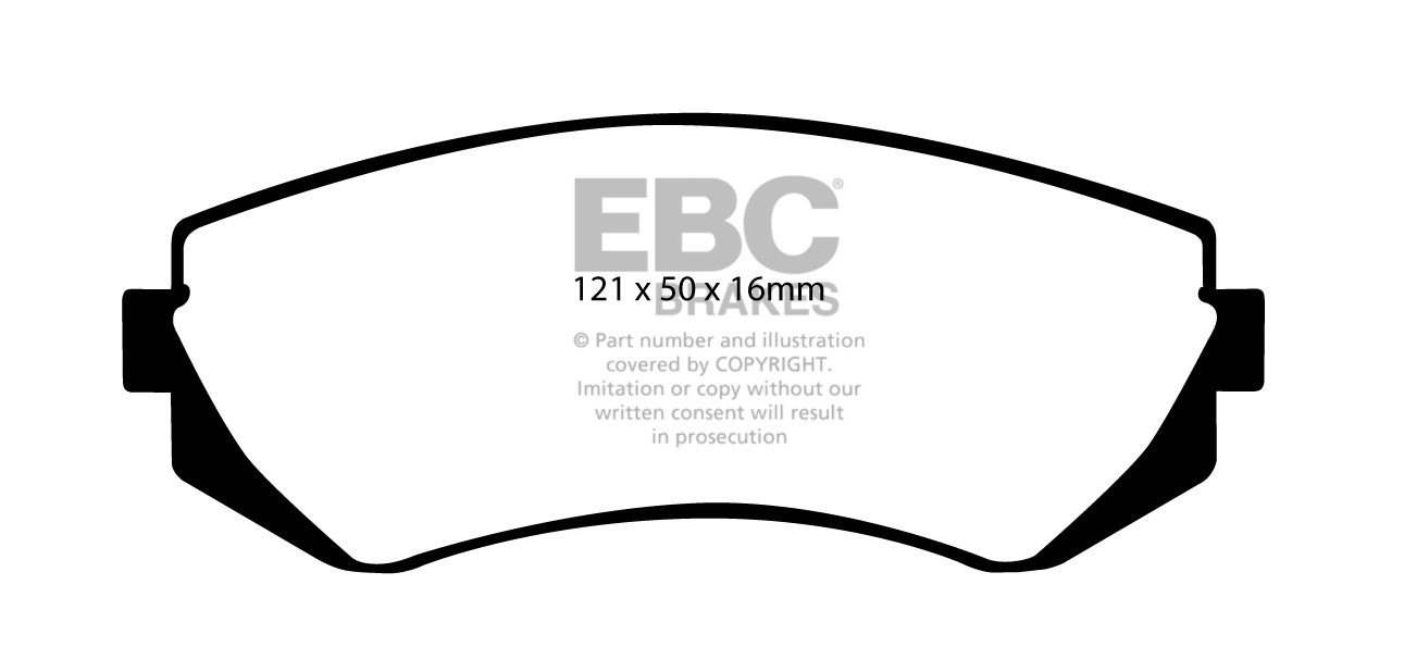 EBC Brakes NISSAN Almera 1.6 (ABS) 98-2000 Remblokken voorzijde