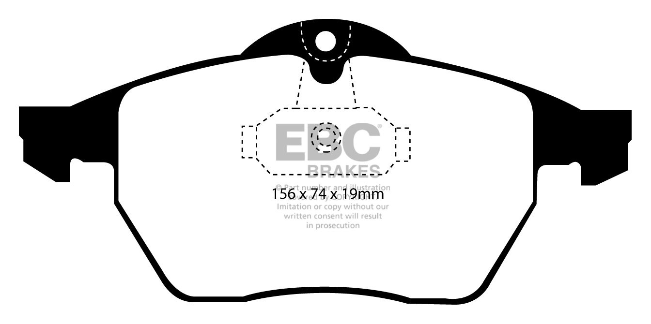 EBC Brakes OPEL Vectra B 2.5 (i500) 98-2000 Remblokken voorzijde