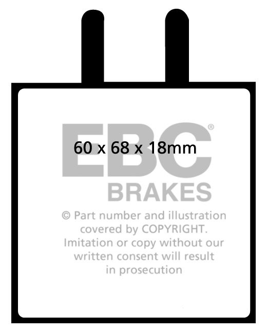 EBC Brakes ISO Fidia 5.4 67-68 Remblokken voorzijde redstuff