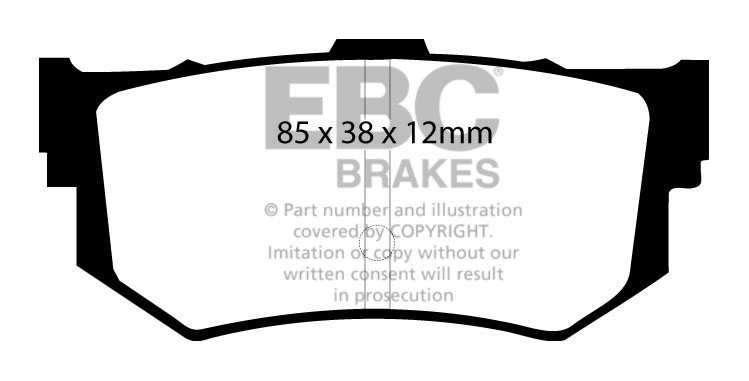 EBC Brakes HONDA Prelude 1.8 (AB) 83-87 Remblokken achterzijde