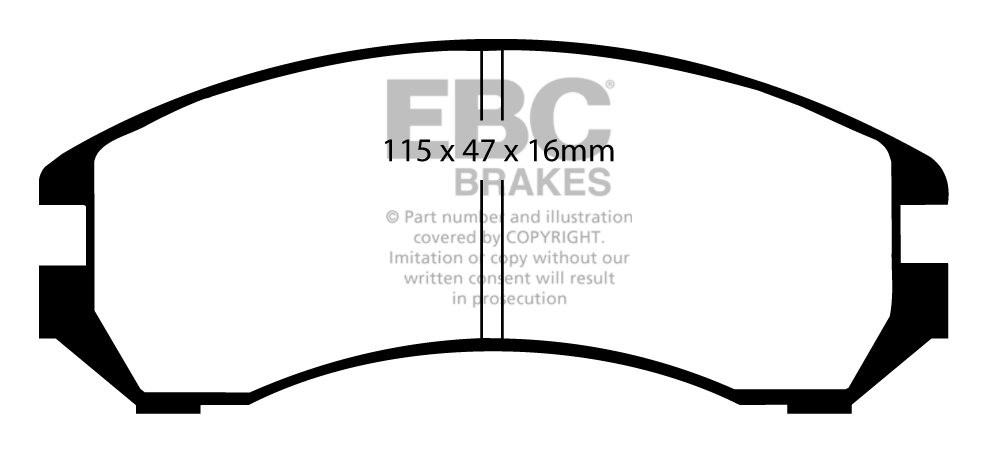EBC Brakes NISSAN Sunny 1.7 D (N13) 86-91 Remblokken voorzijde g