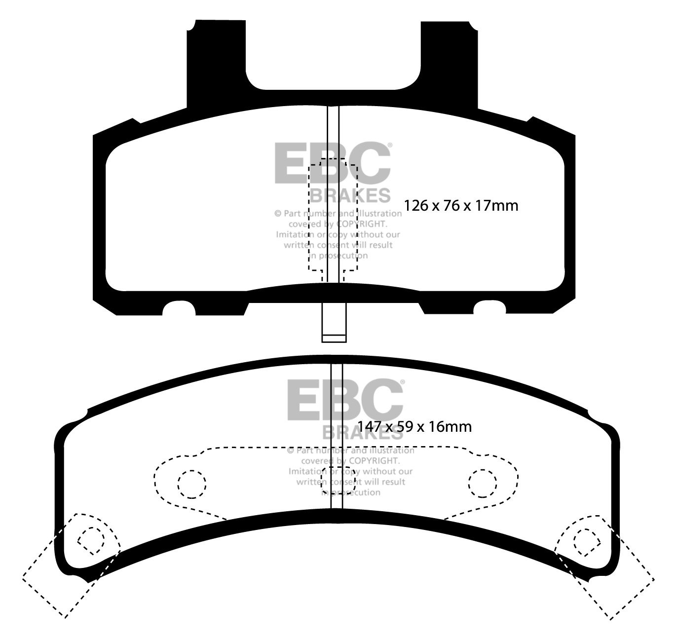 EBC Brakes CHEVROLET Astro 4.3 4WD 89-2002 Remblokken voorzijde