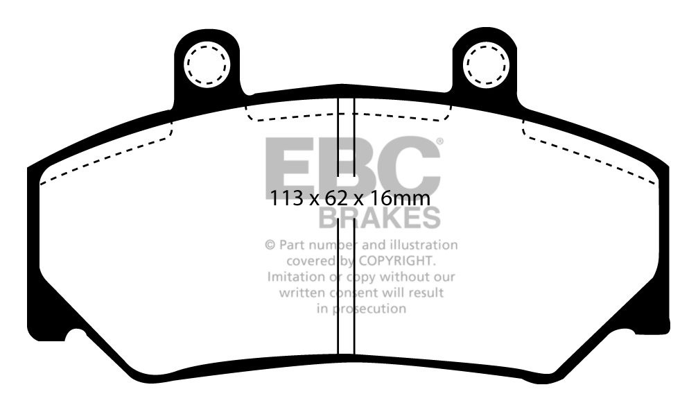 EBC Brakes VOLVO 740 2.3 87-92 Remblokken voorzijde