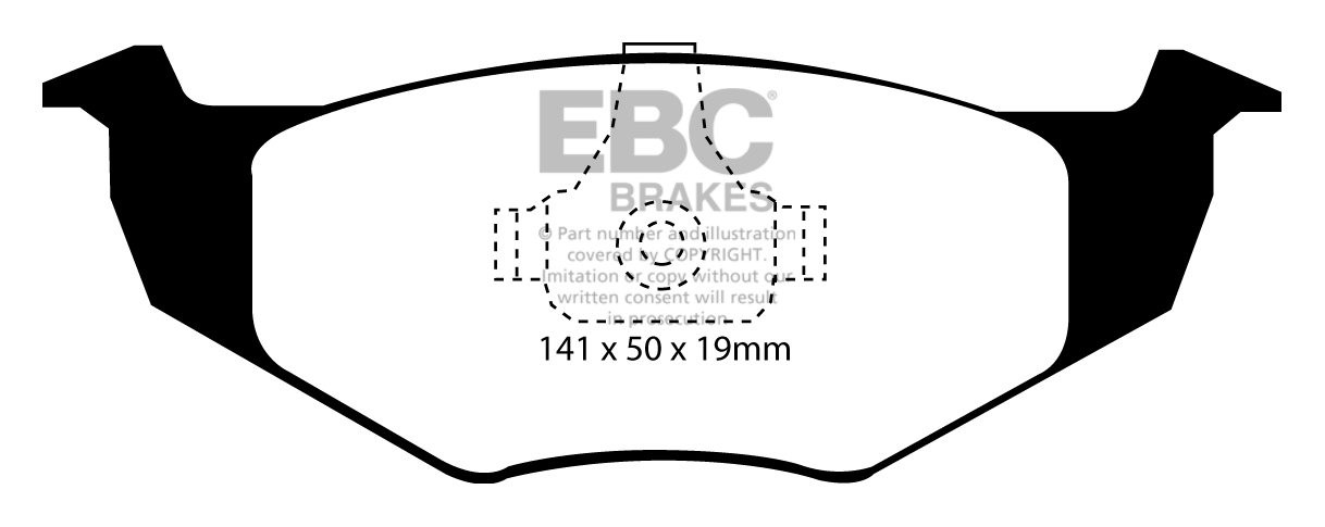EBC Brakes VW Vento 1.9 D 95-97 Remblokken voorzijde greenstuff