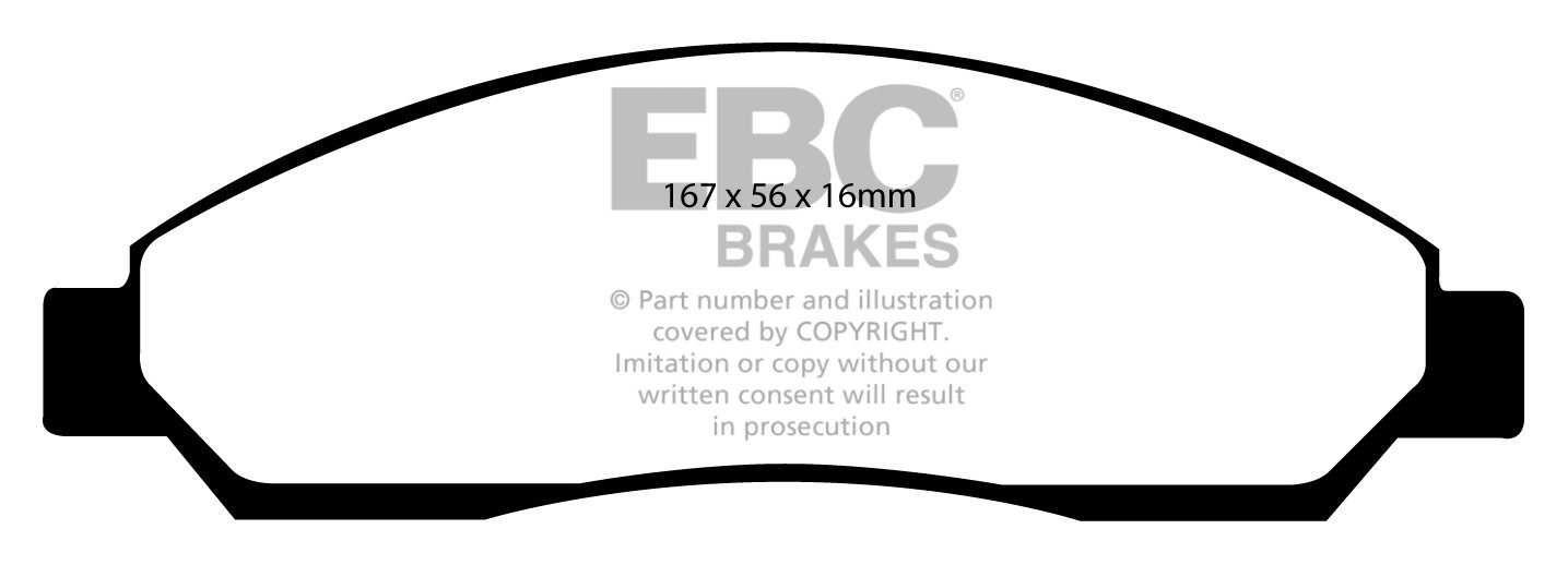 EBC Brakes ISUZU D-MAX 3.0 TD 4WD (TFS77) 2002-2008 Remblokken v