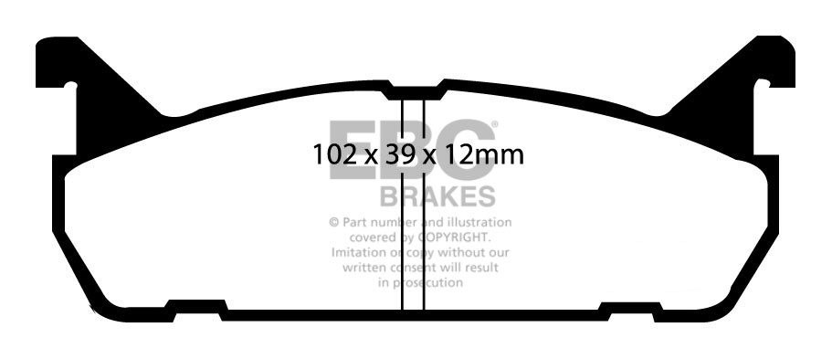 EBC Brakes Mazda 323 1.6 (BG1) 91-94 Remblokken achterzijde